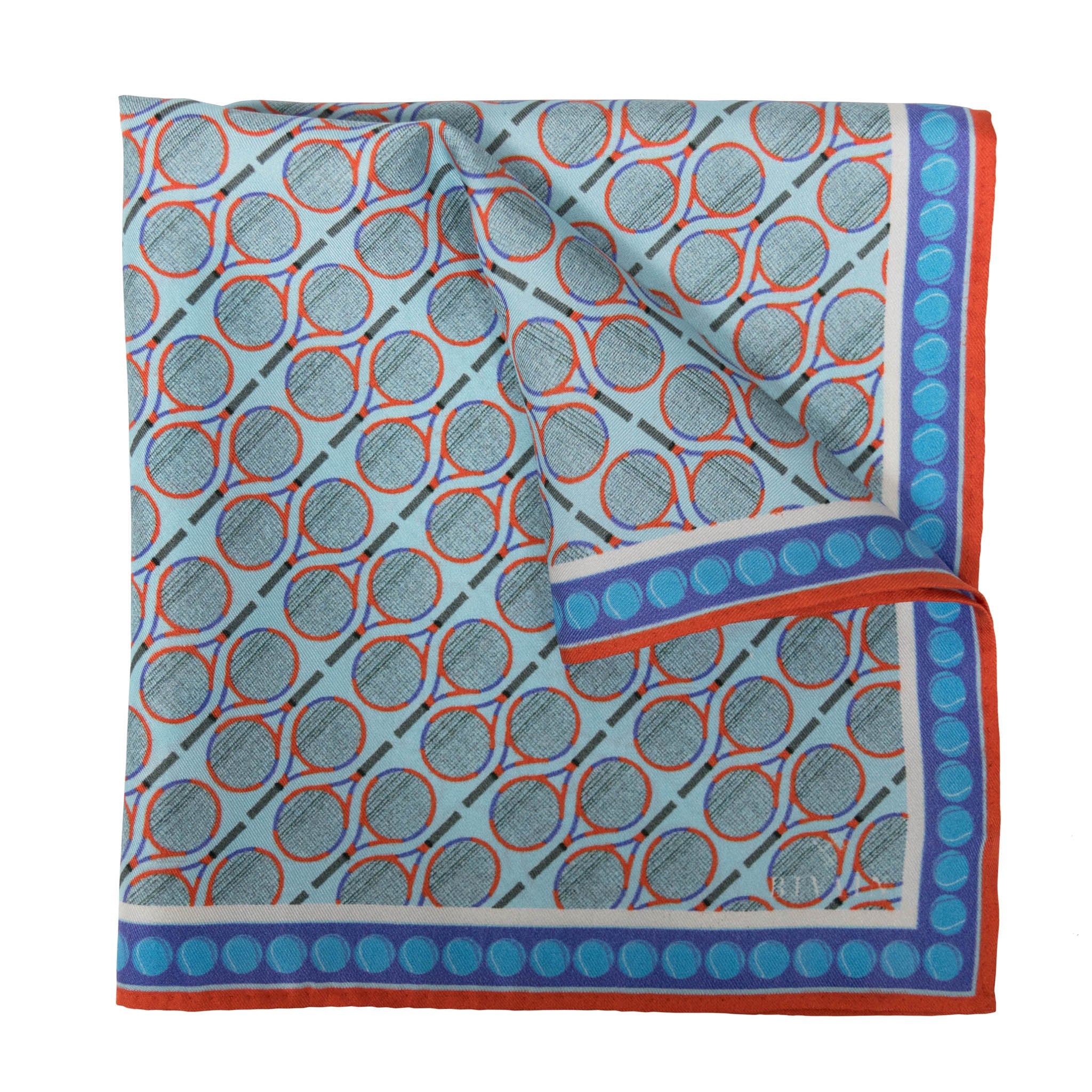 Bivain Wimbledon tennis silk pocket square