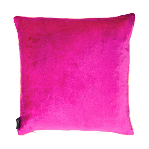 Pink Flamingo Luxury Silk Cushion | Buy online from Bivain